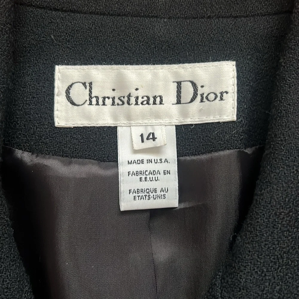 Dior Women's Black Double-Breasted Jacket & Skirt Set